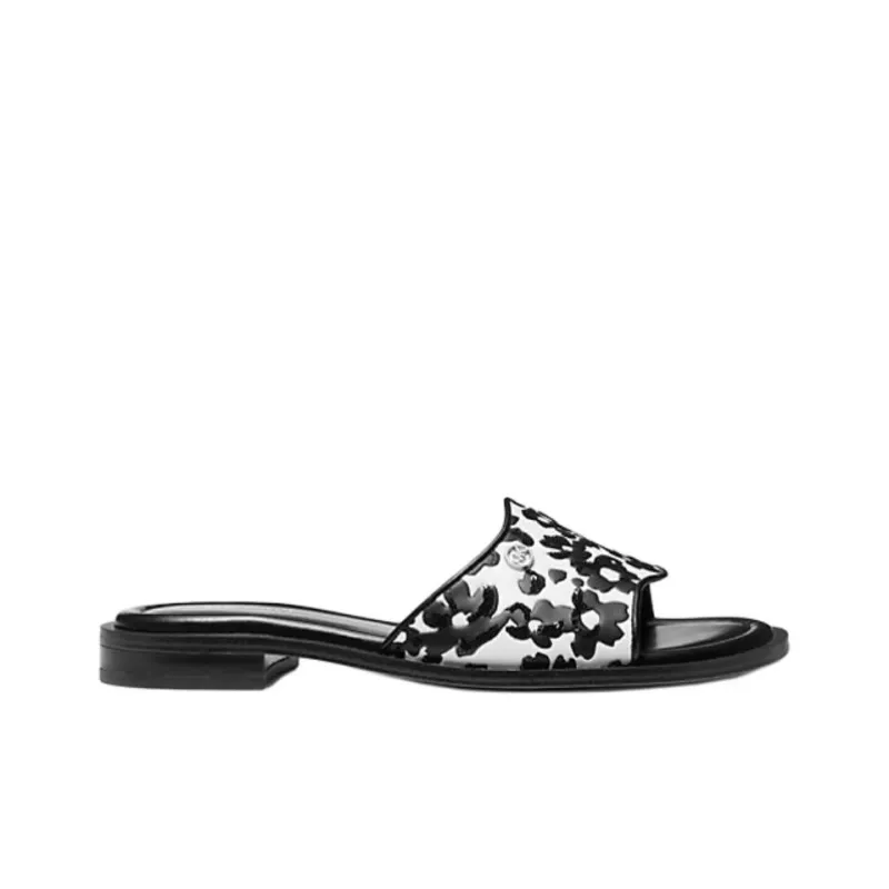 MICHAEL KORS Hannah Slip Resistant Slide Slippers Women's Black-1