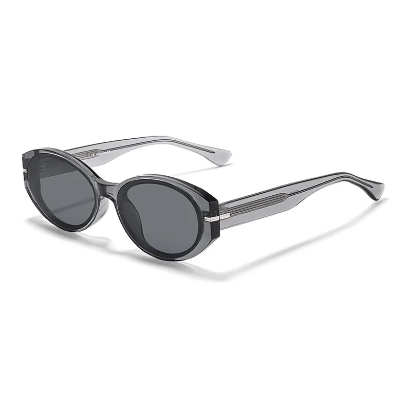 Sagawa TR/Memory Plastic Plate Frame Oval Sunglasses Unisex-10