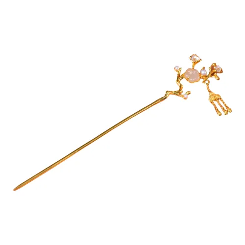 Jade Charm Yao Jade Hairpin White Jade/Pale Greenish White Jade Women's