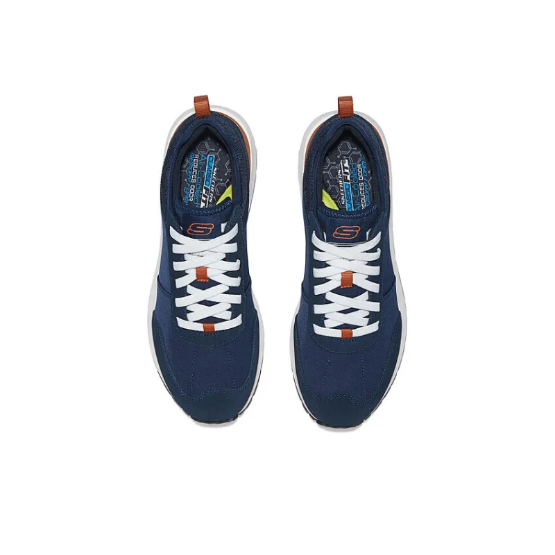 Skechers Abrasion Resistant Low Top Running Shoes Men's Marine Blue-2