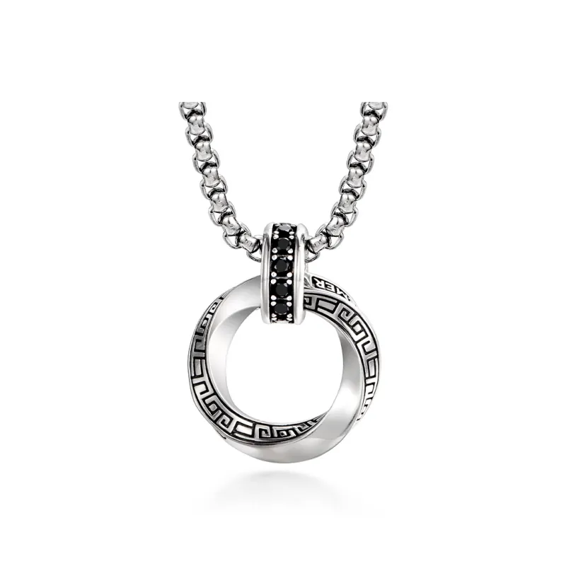 IDEAGEMER 925 Sterling Silver Necklaces Men's-0
