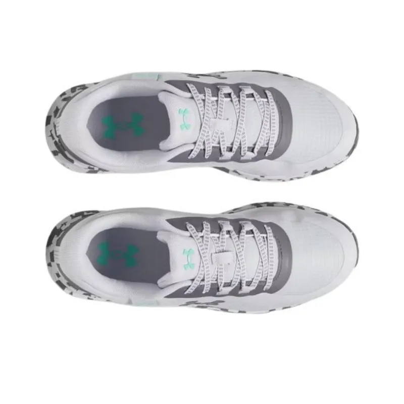 Under Armour Charged Bandit Trail 3 Slip Resistant Low Top Running Shoes Men's White Gray-3