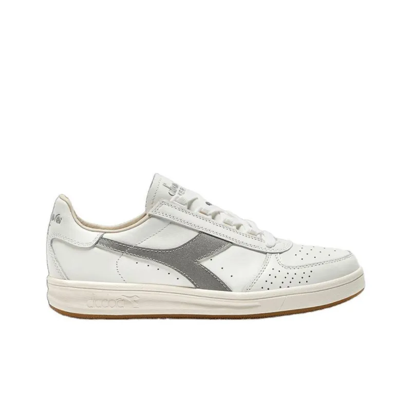 Diadora B. Elite Slip-Resistant Low-Top Casual Shoes Men's White Silver-1