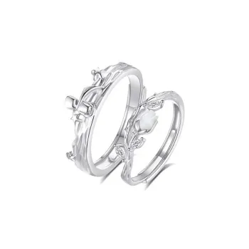 NIANNIANXI S999 Fine Silver Fresh And Trendy Sterling Silver Ring Unisex