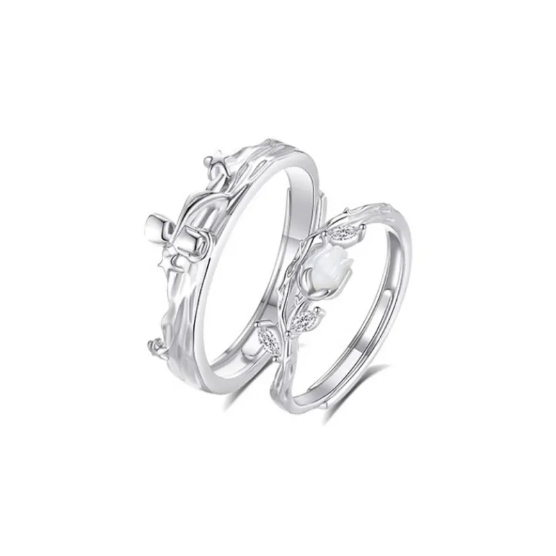 NIANNIANXI S999 Fine Silver Fresh And Trendy Sterling Silver Ring Unisex-0