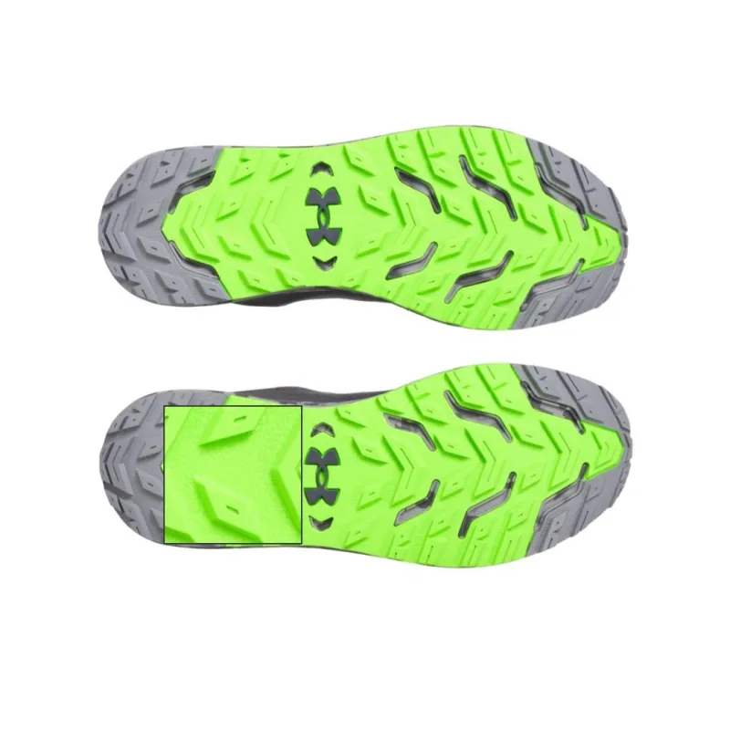 Under Armour Charged Bandit Trail 3 Shock Absorbers With Slip Resistant Features Low Top Running Shoes Unisex Gray-3