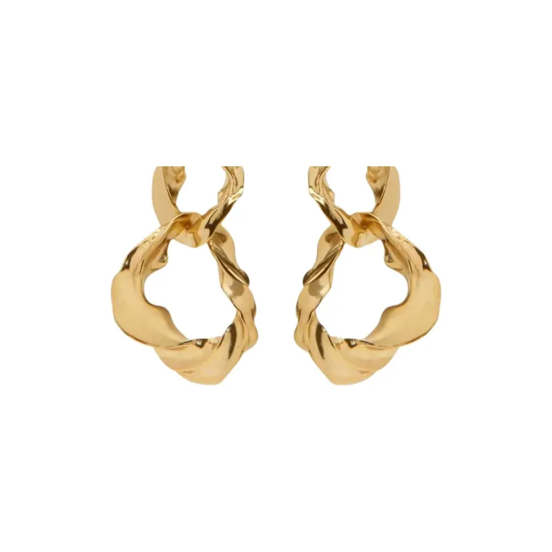 Oscar De La Renta Textured Baroque Clip on Earrings-1