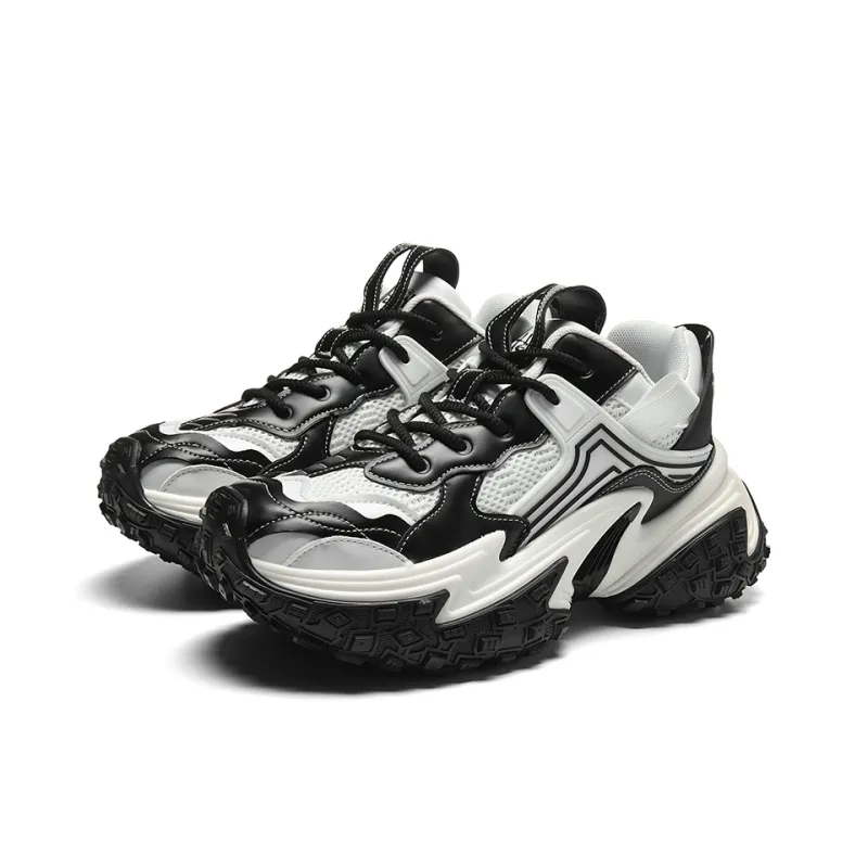 ZOIBBOE Cushioning, Slip Resistant, Abrasion Resistant, Height Increasing Low Top Chunky Sneakers Unisex-2