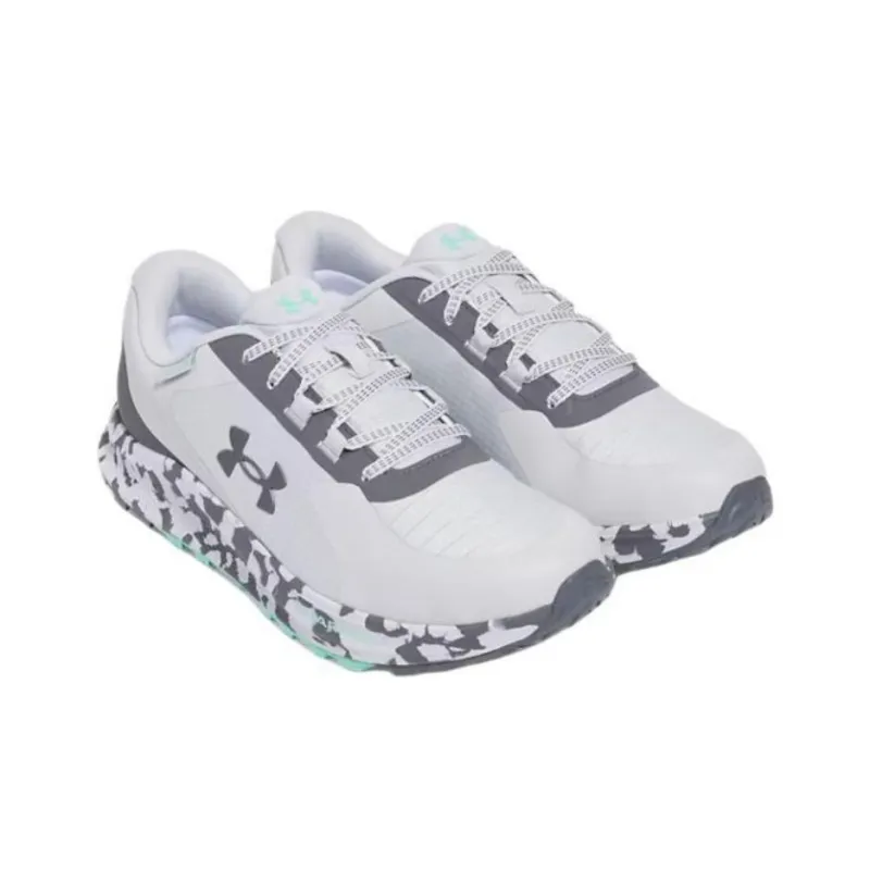 Under Armour Charged Bandit Trail 3 Slip Resistant Low Top Running Shoes Men's White Gray-2