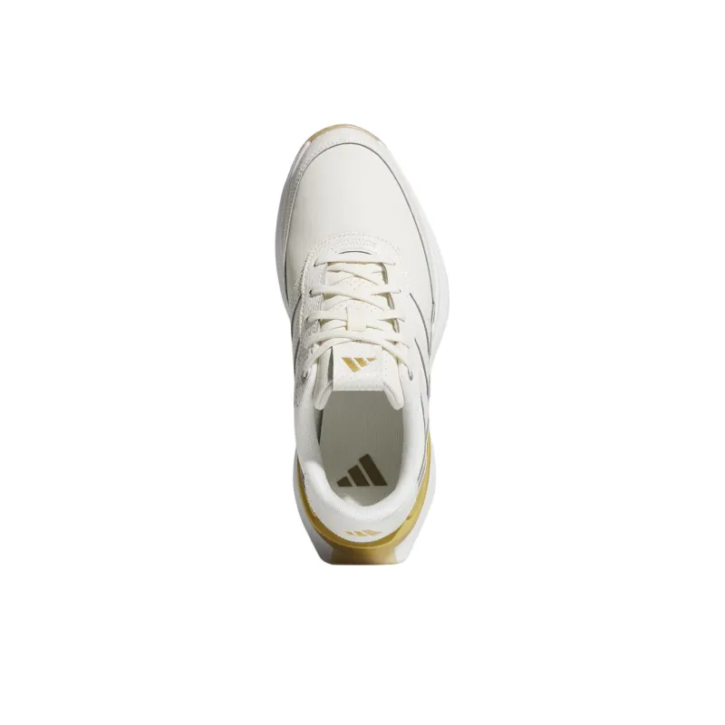 Adidas S2G 24 Leather Spikeless Golf Off White Gold Metallic Gum Women's-2