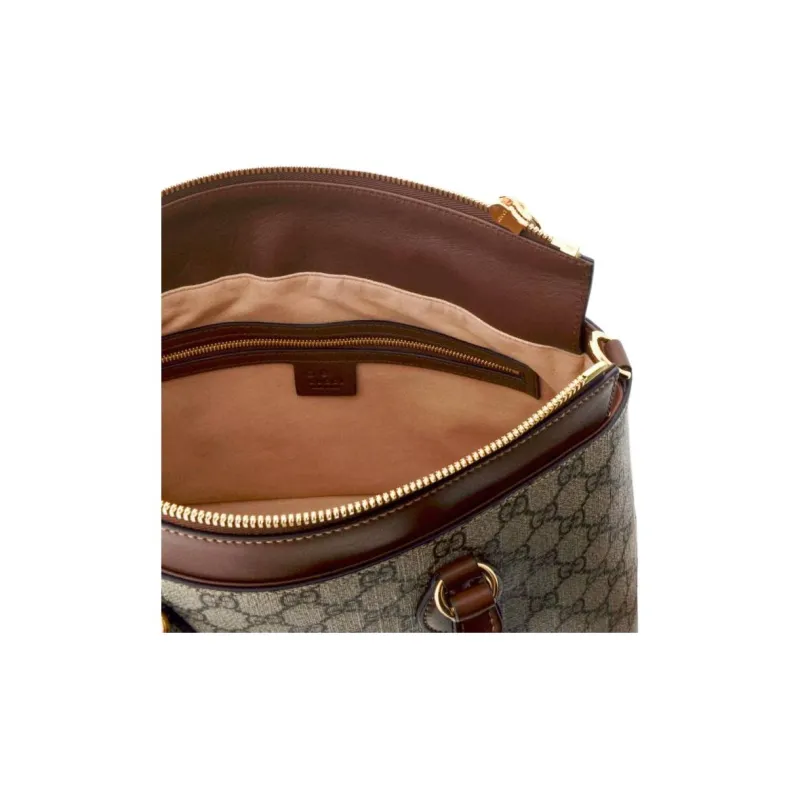 GUCCI GG Supreme Canvas Bag, Shoulder Bag, Crossbody Bag, Handbag Women's Beige-6