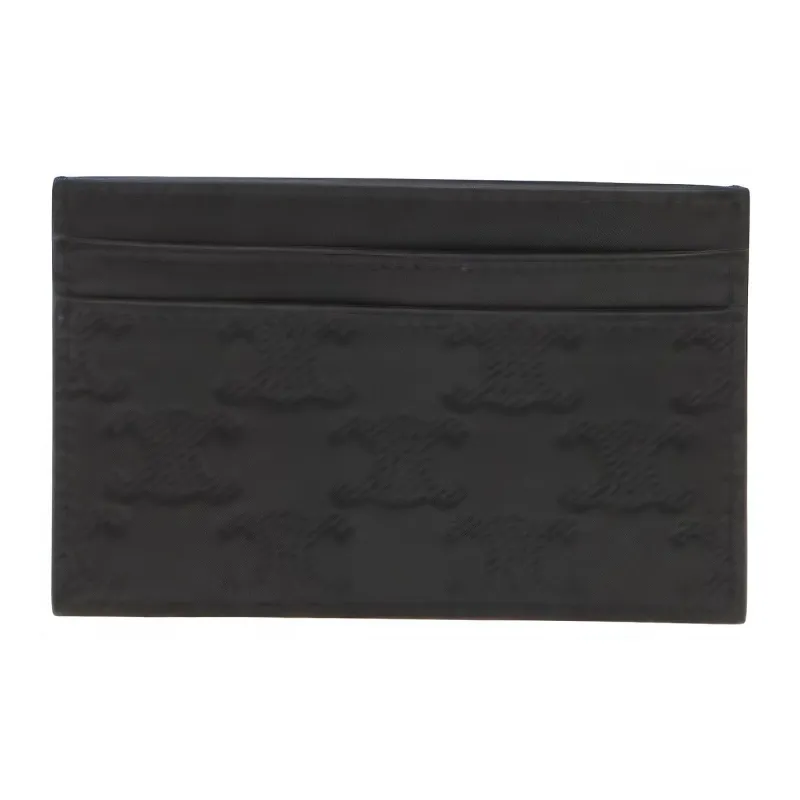 CELINE Lambskin Card Holder Men's Black-1