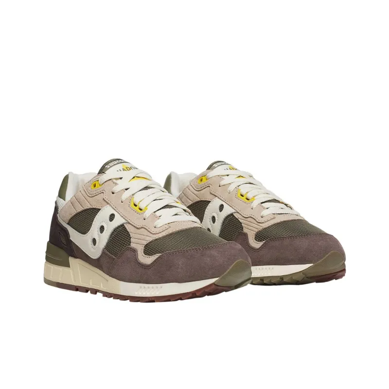 Saucony Shadow 5000 Anti Slip Wear Resistant Low Top Casual Running Shoes Unisex Green Brown-1