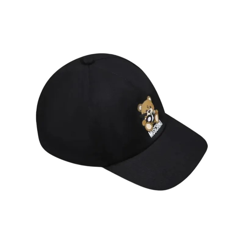 MOSCHINO Teddy logo print Cotton Cap-3