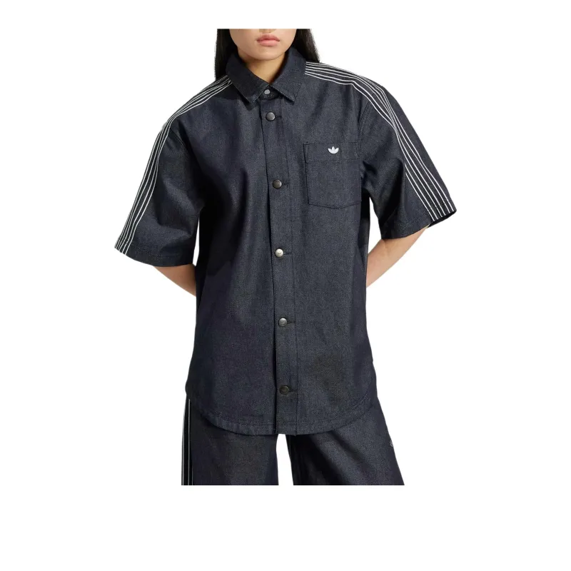 Adidas Originals Denim Short Sleeve Shirt-1