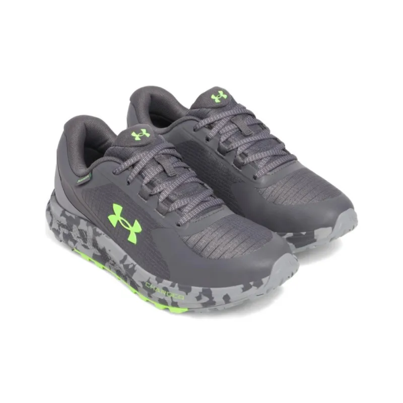 Under Armour Charged Bandit Trail 3 Shock Absorbers With Slip Resistant Features Low Top Running Shoes Unisex Gray-1