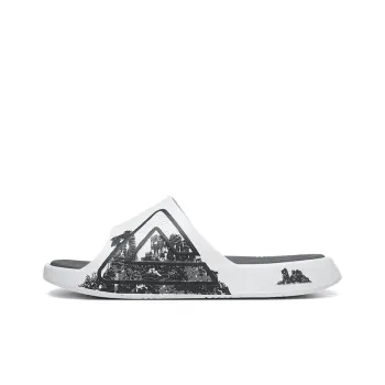 PEAK Extreme National Creativity Slip Resistant Abrasion Resistant Cushioning Slide Slippers Men's White Gray