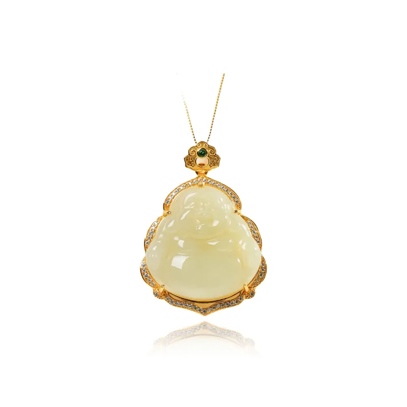 CUIYOUSHIJIA Hetian Jade Pendants Yellow Jade Unisex-0