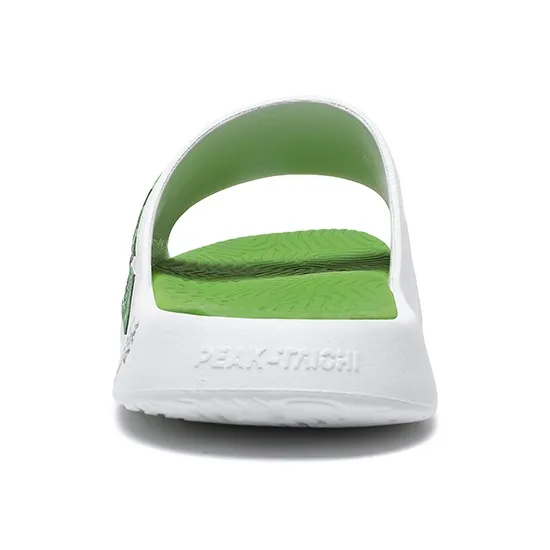 PEAK Attitude 7.0 Slip Resistant Abrasion Resistant Cushioning Slide Slippers Unisex White Green-6