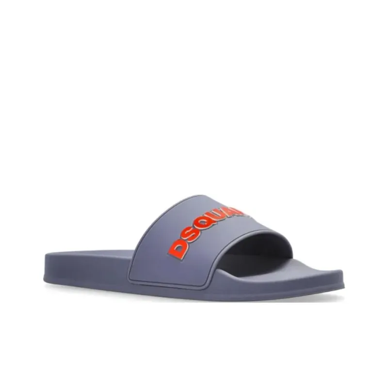 Dsquared2 Logo Embossed Slip On Slides-1