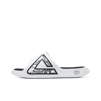 PEAK Extreme National Creativity Slip Resistant Odor Resistant Cushioning Slide Slippers Men's White Black