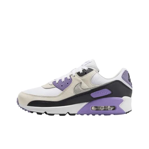 Nike Air Max 90 Anti Slip Wear Resistant Low Top Running Shoes Men's Gray Black