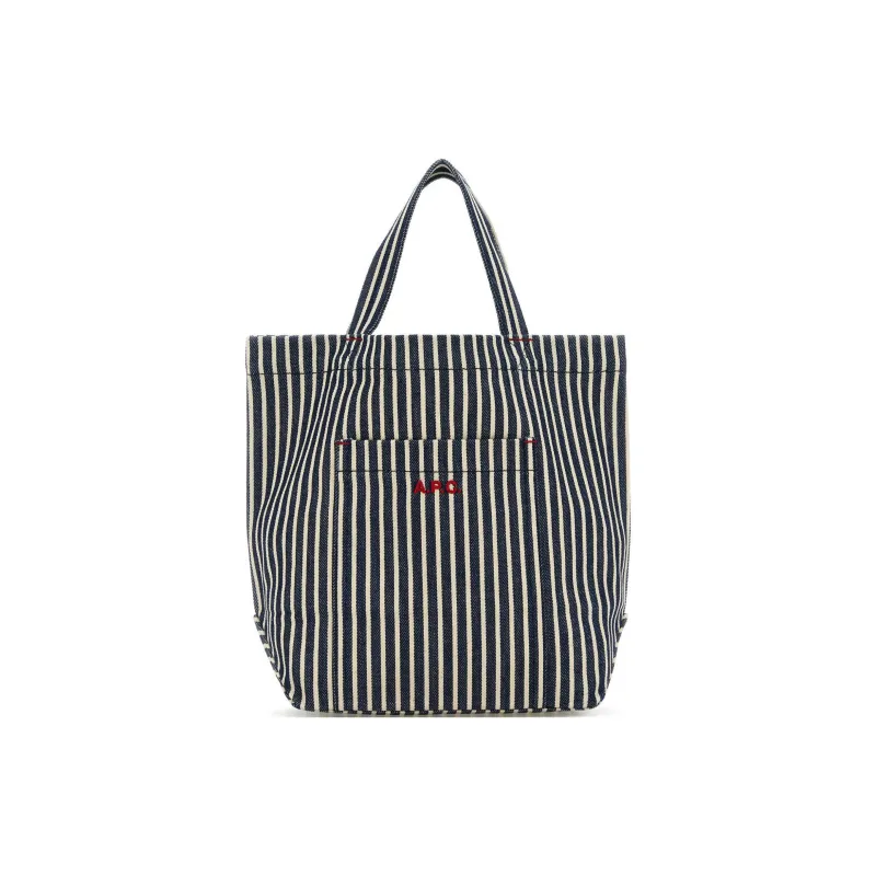 A.P.C Mini Thais Striped Tote Bag-0