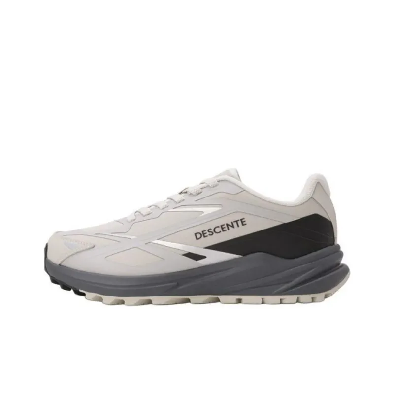 DESCENTE Anti Slip Wear Resistant Low Top Casual Shoes Unisex Beige Black-0