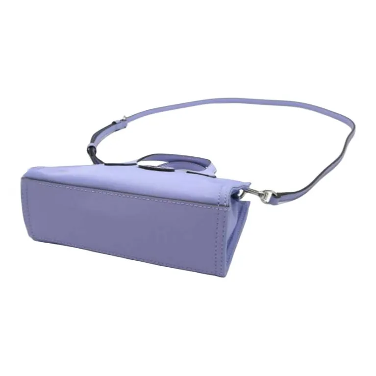 TORY BURCH Ella Satin Nylon Tote Bag Shoulder Bag Crossbody Bag Handbag Mini Unisex Purple-3