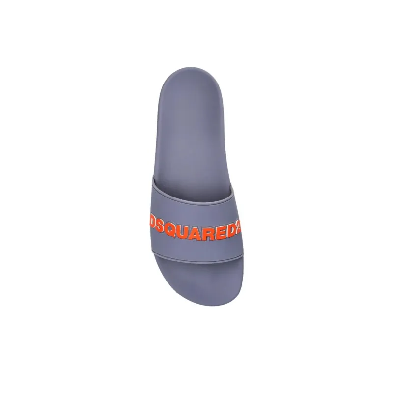 Dsquared2 Logo Embossed Slip On Slides-3