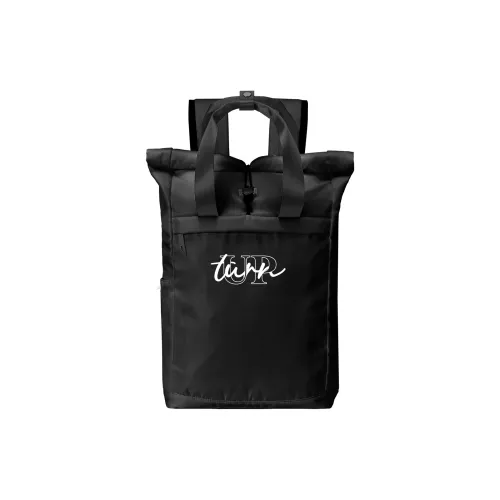 TURN UP Polyester Backpack Unisex Black