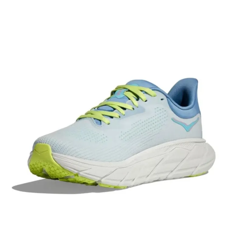 HOKA ONE ONE Arahi 7 Cushioning, Wear Resistant Low Top Running Shoes Women's White Blue-2