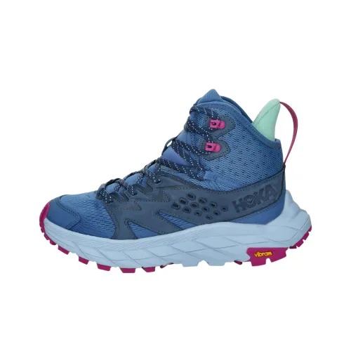 HOKA ONE ONE Anacapa Breeze Slip-Resistant Grip Mid-Top Trekking Shoes Women's Glacier Blue/Purple
