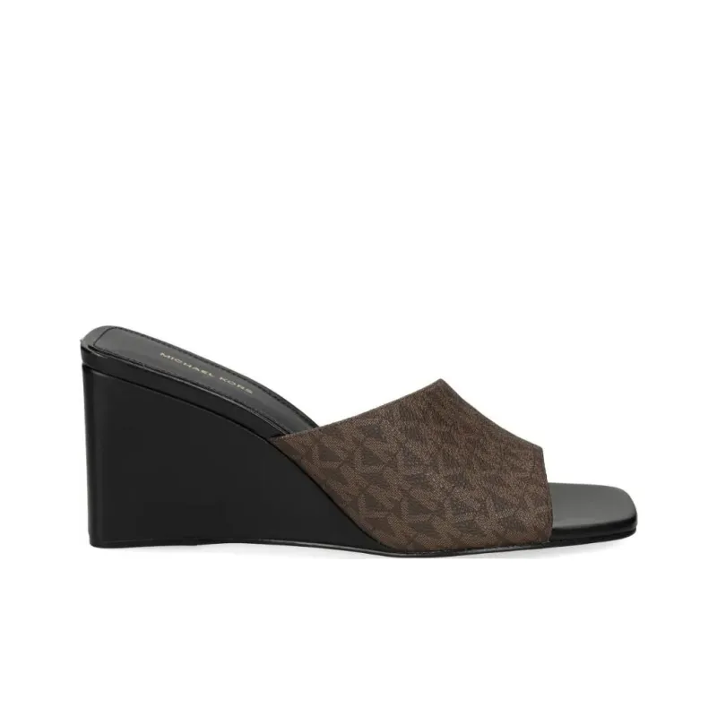 MICHAEL KORS Rubber Sole Antibacterial Slide Slippers Women's Umber-1