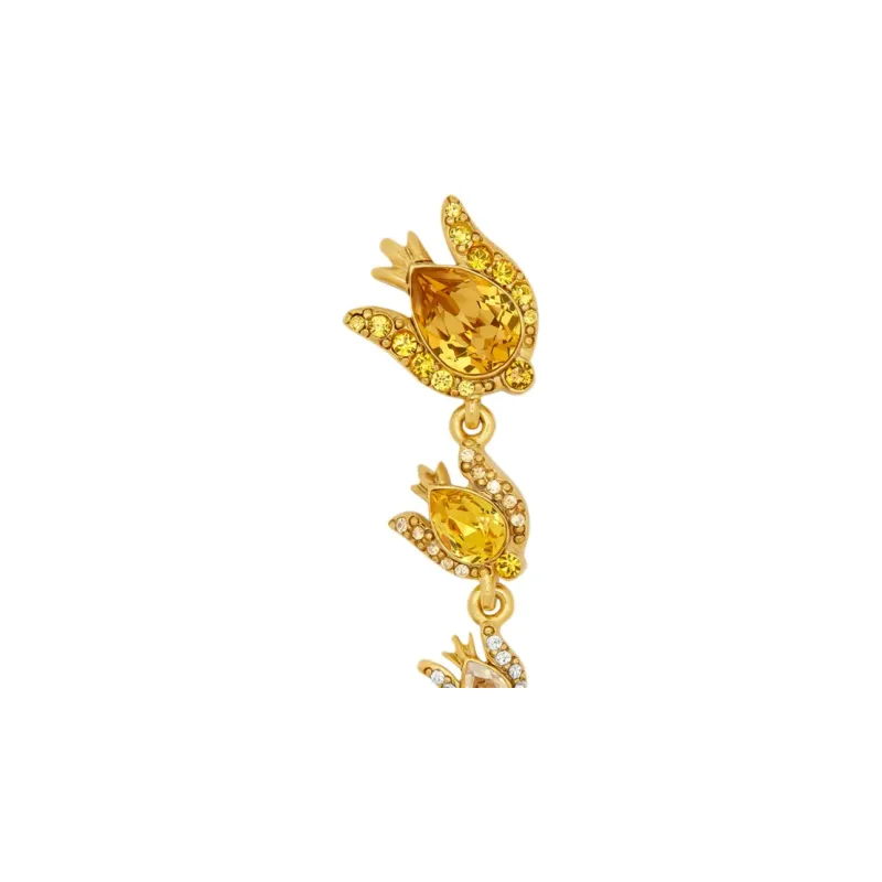Oscar De La Renta Crystal Rose Drop Earrings-1