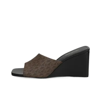 MICHAEL KORS Rubber Sole Antibacterial Slide Slippers Women's Umber