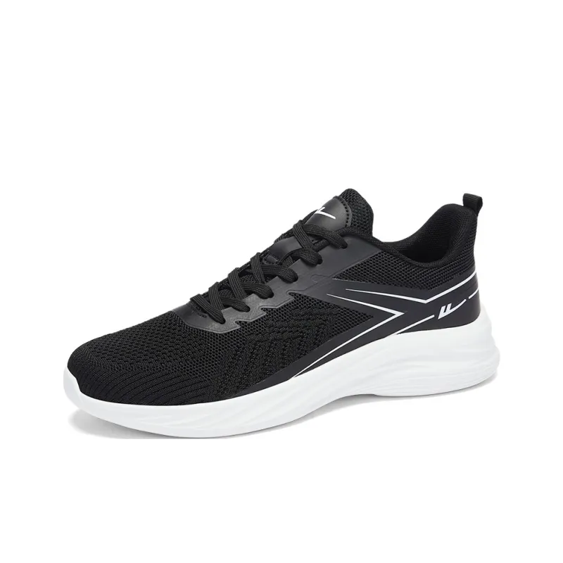 Warrior Cushioning Lightweight Breathable Quick Dry Low-Top Running Shoes Men's Black-1