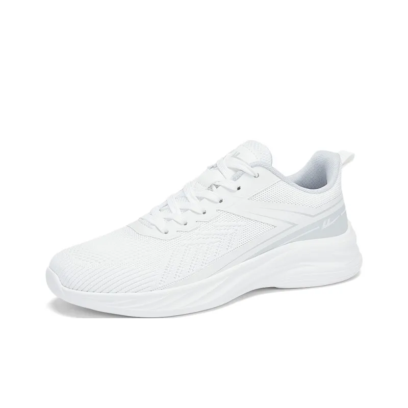 Warrior Cushioning Lightweight Breathable Quick Dry Low-Top Running Shoes Men's White-1