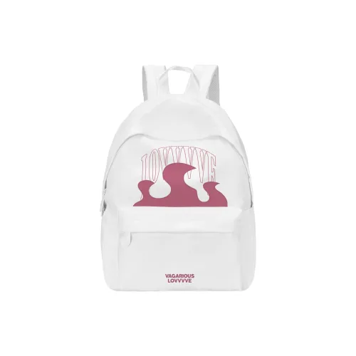 LOVVVVE Polyester Backpack Regular Unisex White