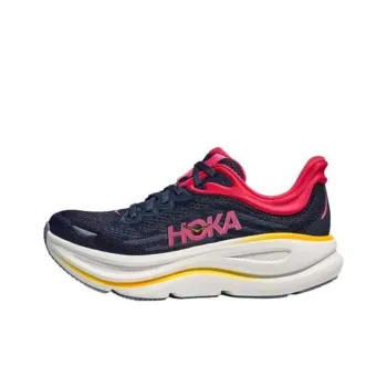 HOKA ONE ONE Bondi 9 Anti Slip Wear Resistant Low Top Running Shoes Women's Marine Blue