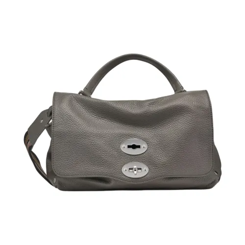 Zanellato Postina Leather Shoulder Bag Crossbody Bag Handbag Small Size Women's Taupe