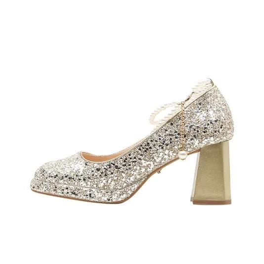 Dunnu Chunky Heel High Heels Women's-7