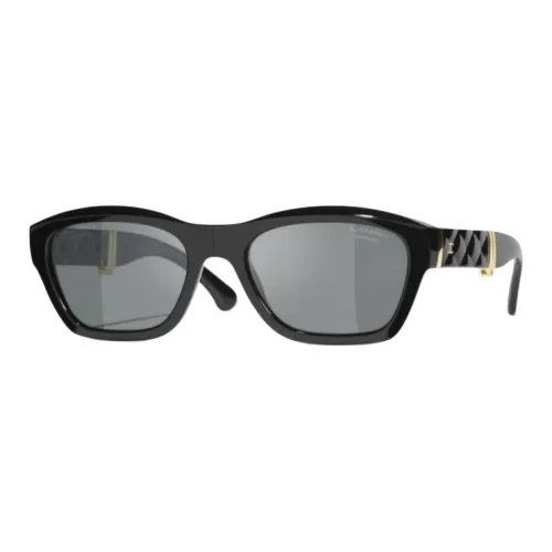 CHANEL Nylon Square Sunglasses Unisex Black