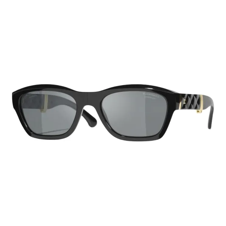 CHANEL Nylon Square Sunglasses Unisex Black-0