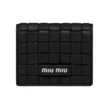 MIU MIU Leather Wallet Men's Black