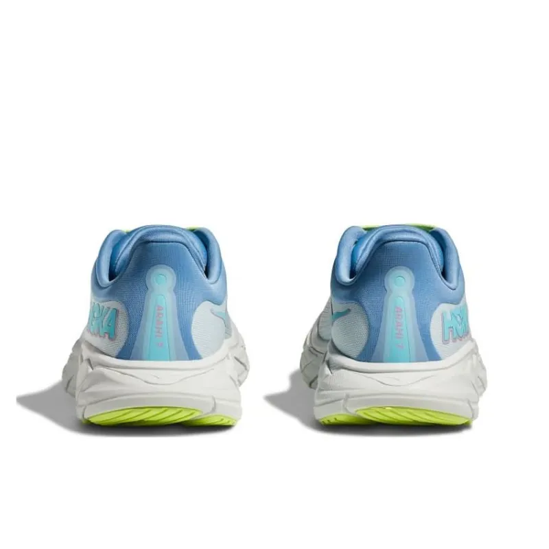 HOKA ONE ONE Arahi 7 Cushioning, Wear Resistant Low Top Running Shoes Women's White Blue-4