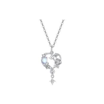 Brilliant Heart S925 Silver Necklaces Women's