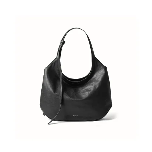 Omentar Cow Head Leather Shoulder Bag Regular Women's Black/Brown/Rubbed Brown