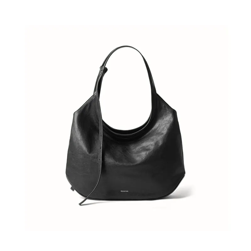 Omentar Cow Head Leather Shoulder Bag Regular Women's Black/Brown/Rubbed Brown-0
