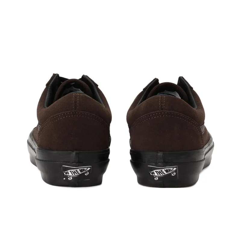 Vans Anti Slip Wear Resistant Low Top Skateboard Shoes Unisex Brown Black-4